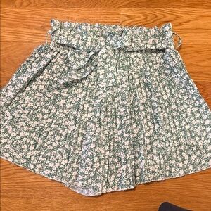 Christina Green and White Floral Skirt
